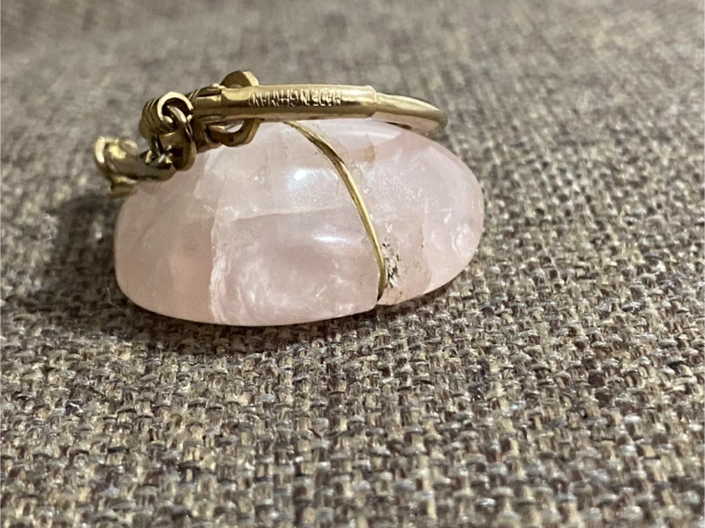 Rose Quartz Keychain - Gold Hardware image indicator(3)