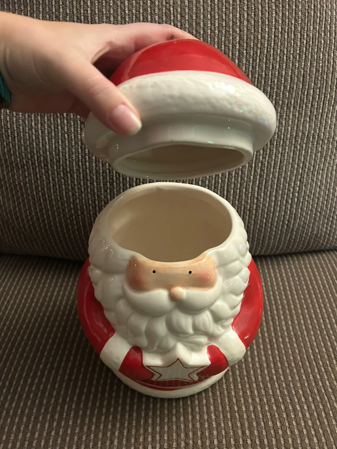 Santa Ceramic Cookie Jar image indicator(2)
