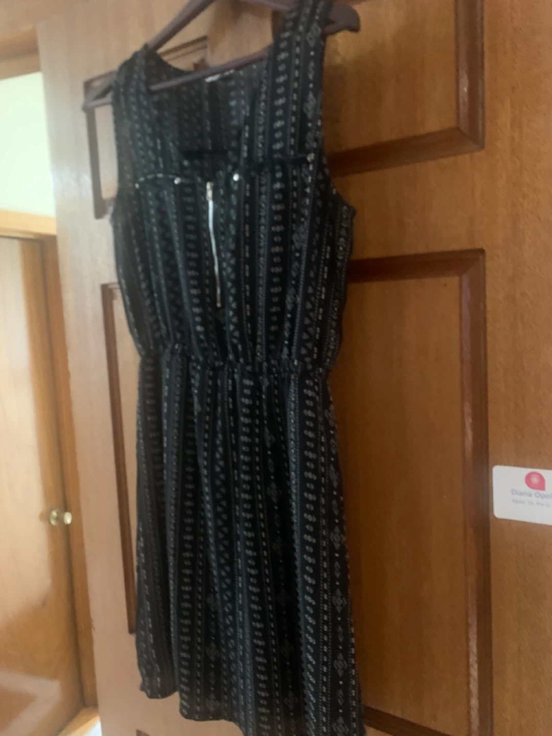 Ardene Black Patterned Dress Size M