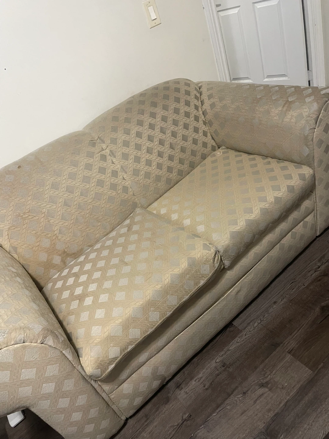 Beige Patterned Sofa