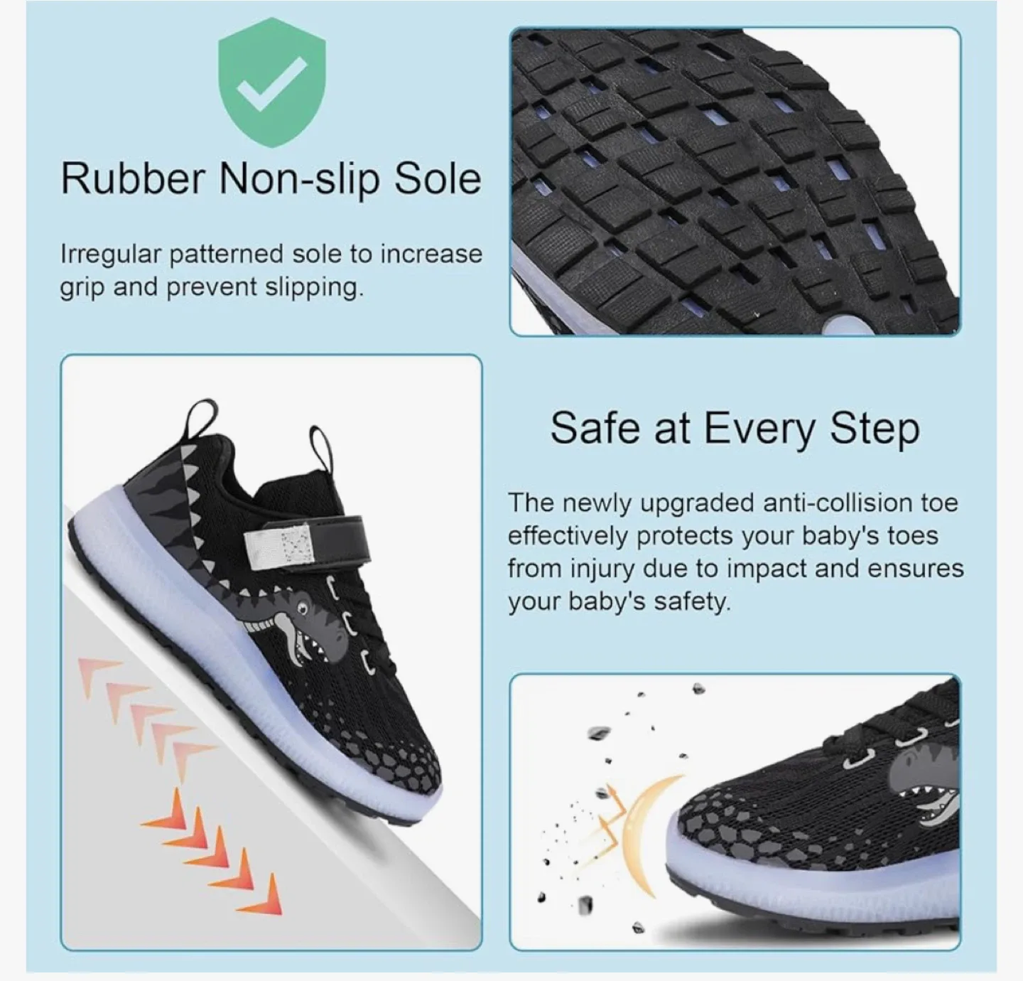 Dinosaur Light-Up Sneakers - Size 8 Toddler image indicator(4)