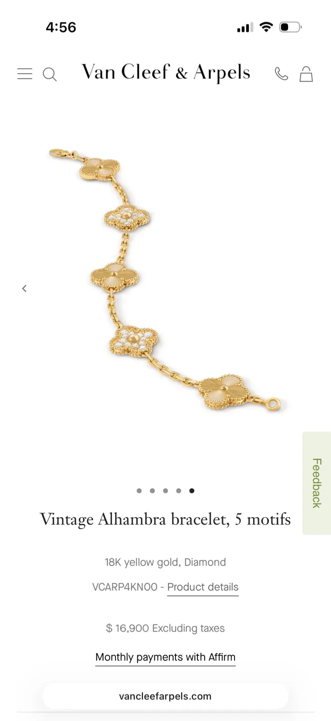 Van Cleef & Arpels Vintage Alhambra Bracelet, 5 Motifs image indicator(3)