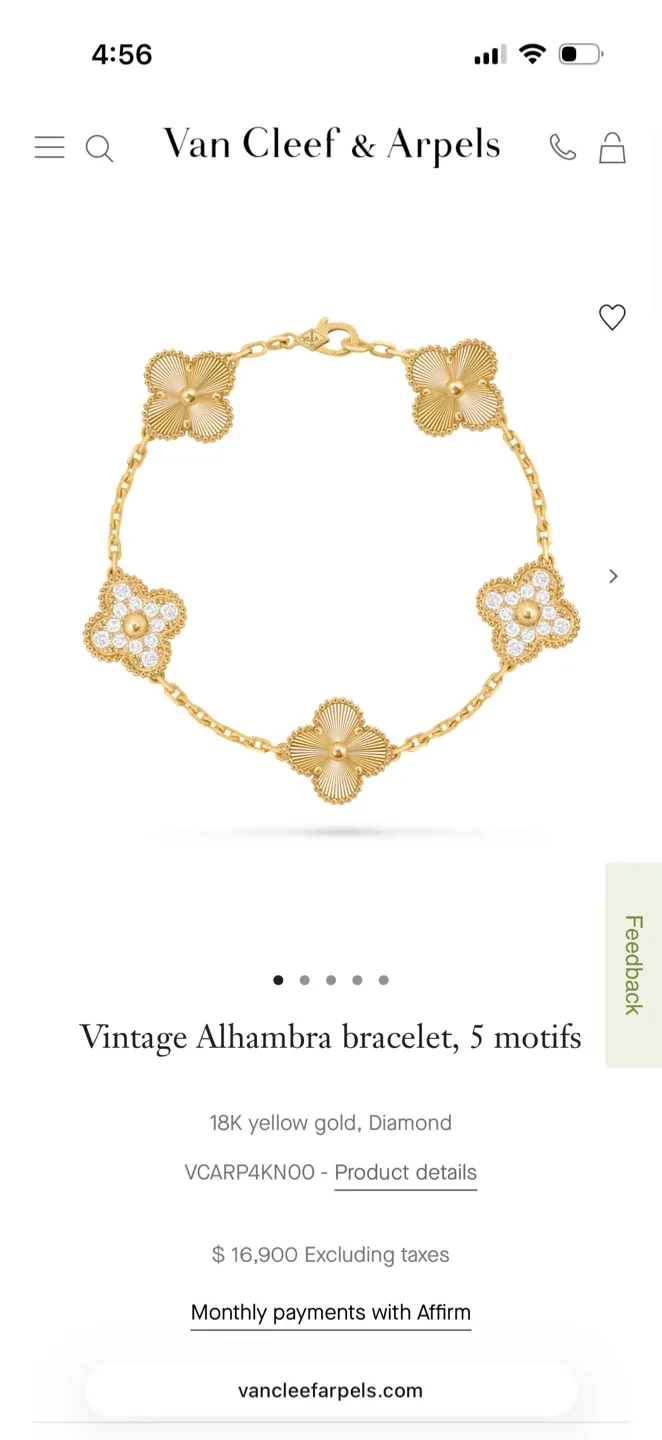 Van Cleef & Arpels Vintage Alhambra Bracelet, 5 Motifs image indicator(4)