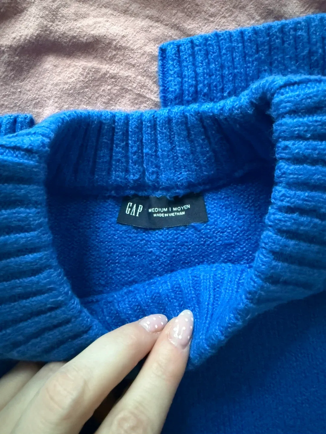 GAP Blue Cotton Blend Sweater - Size M image indicator(2)