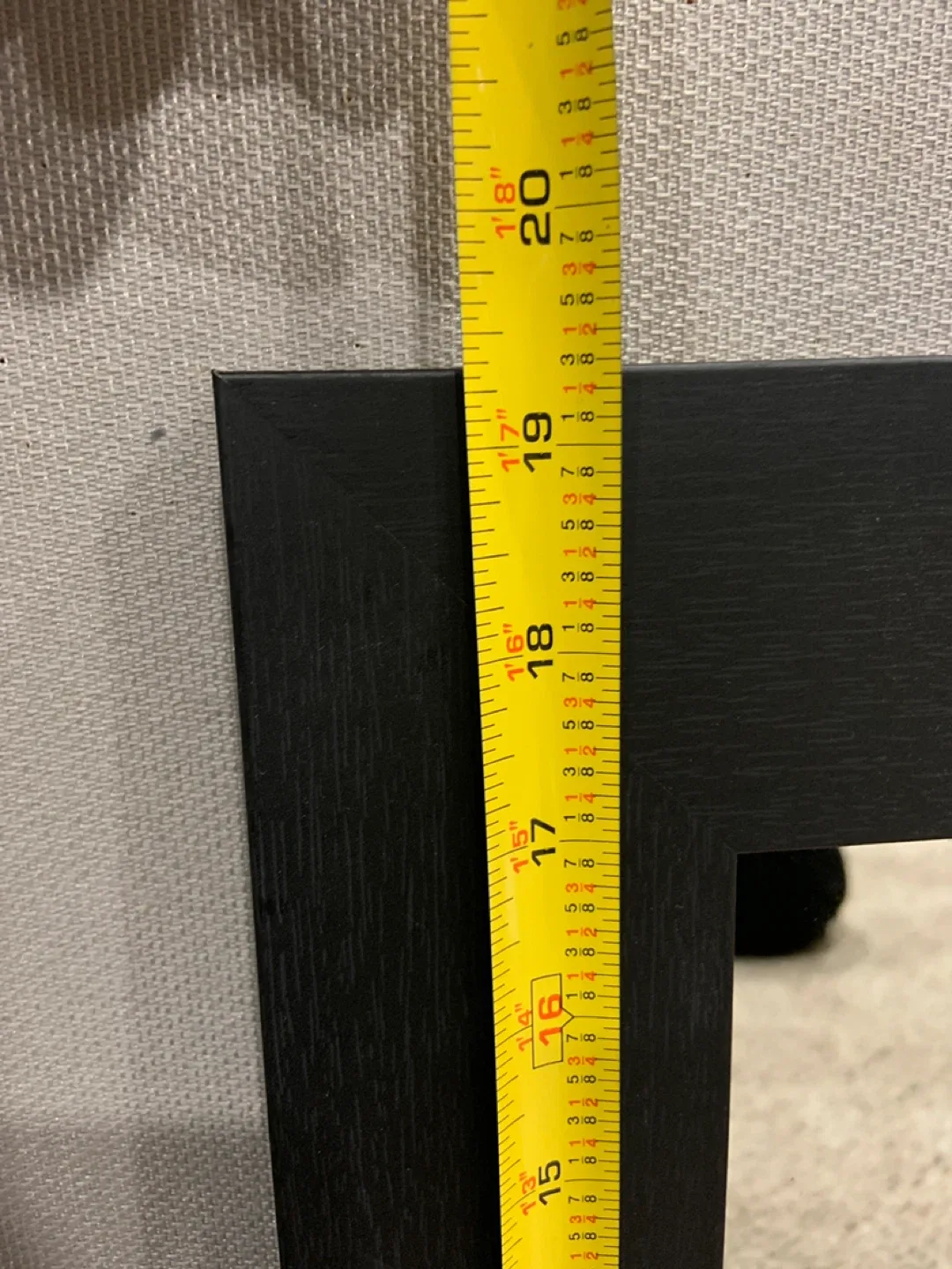 Black Wood Framed Mirror - 16.5 x 19.5 in image indicator(4)