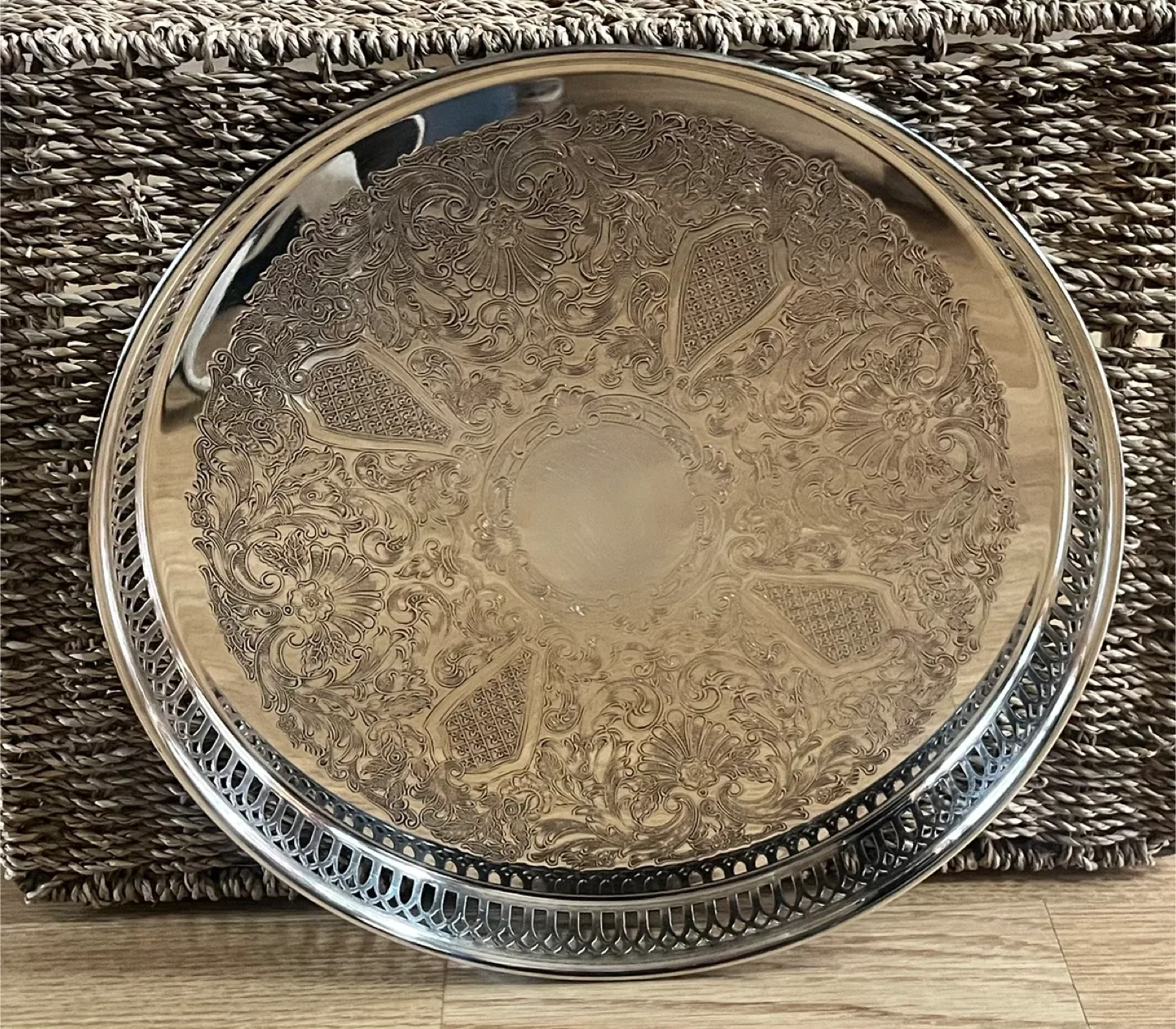 Vintage Silver Plated Serving Tray