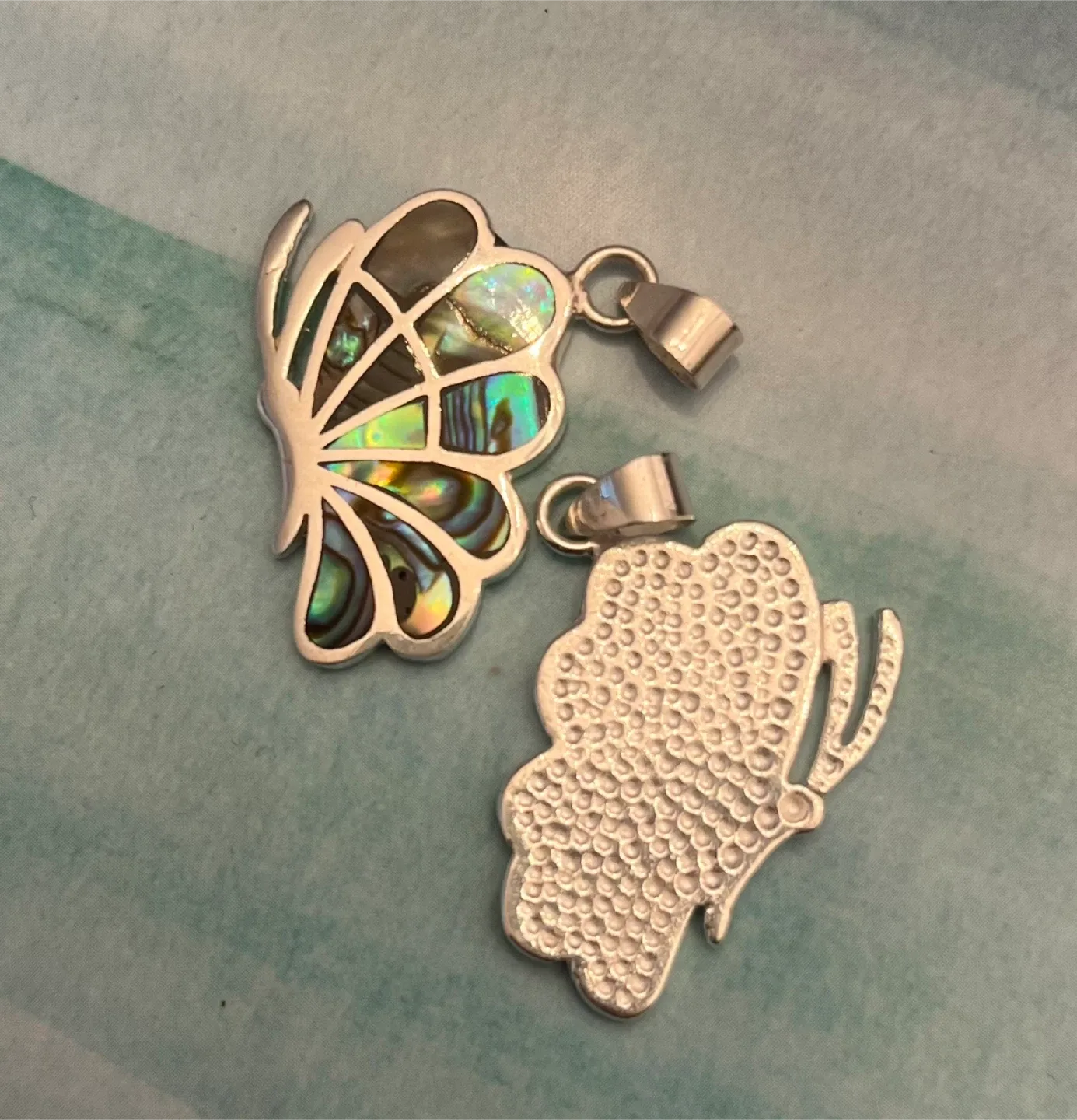 Butterfly Pendants - turquoise & abalone (priced per item) image indicator(3)