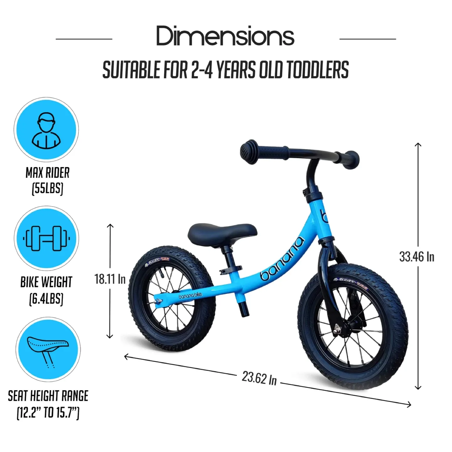 Banana GT Balance Bike - Adjustable Handlebar + Seat image indicator(3)