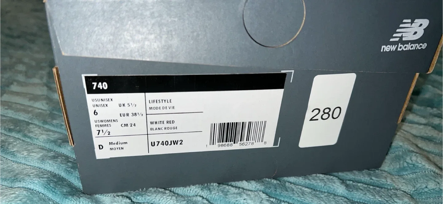 🥕New Balance 740 White Red Women's Size 7.5 image indicator(3)