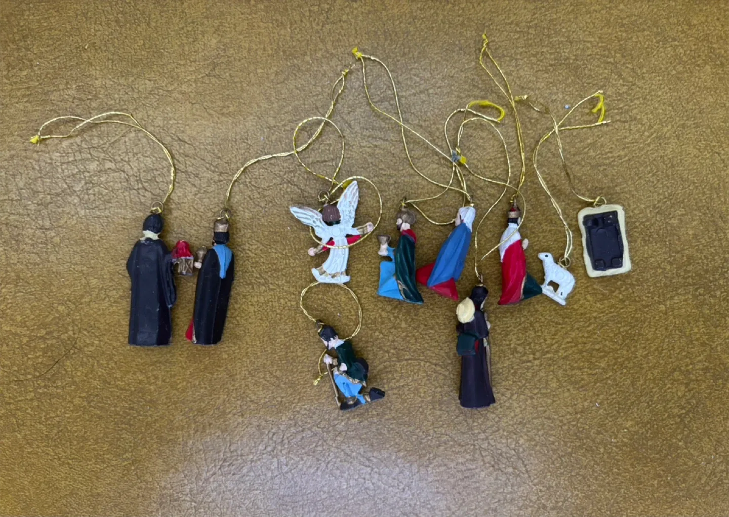 Vintage Nativity Scene Miniature Christmas Ornaments image indicator(7)