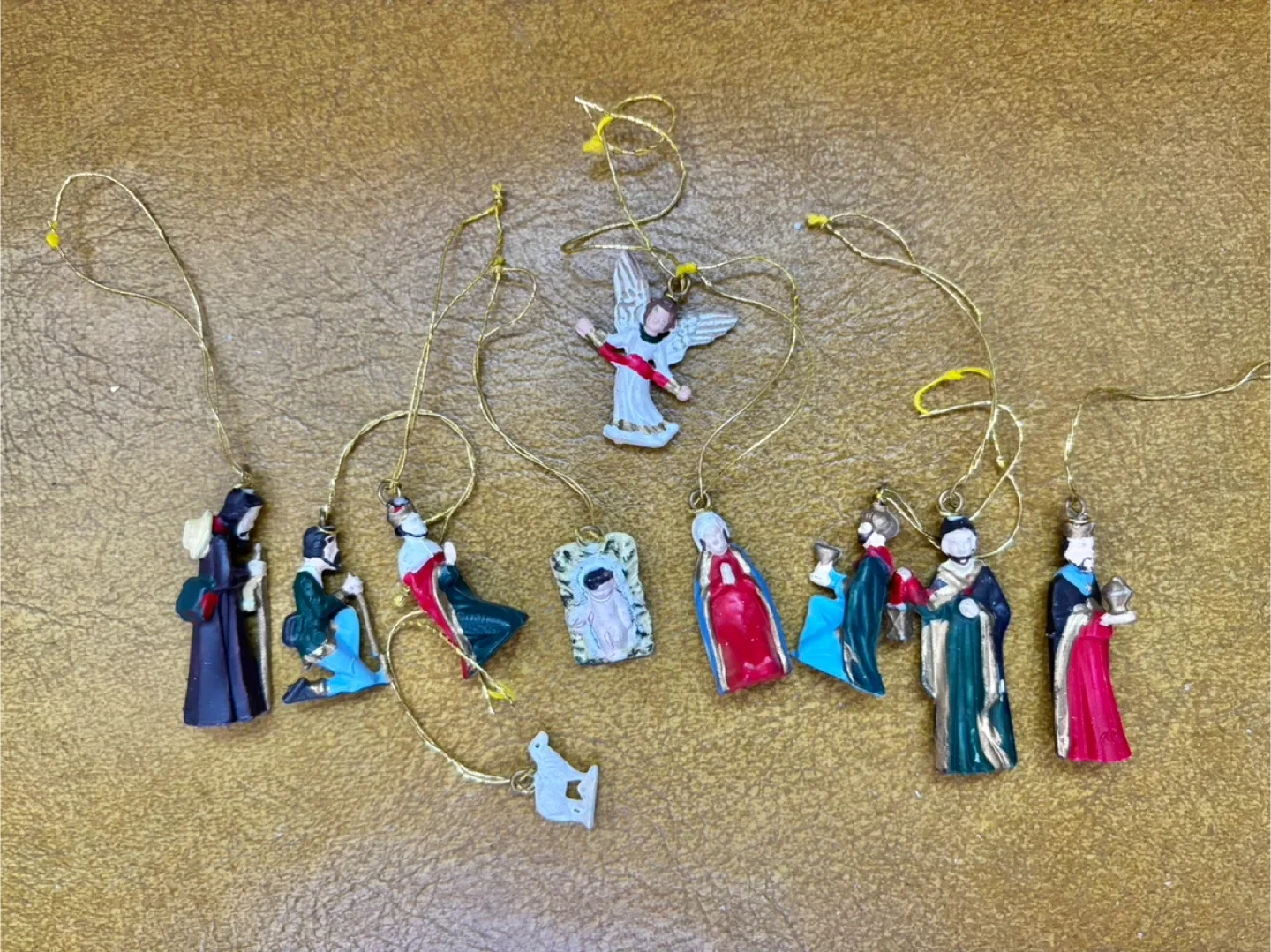 Vintage Nativity Scene Miniature Christmas Ornaments image indicator(8)