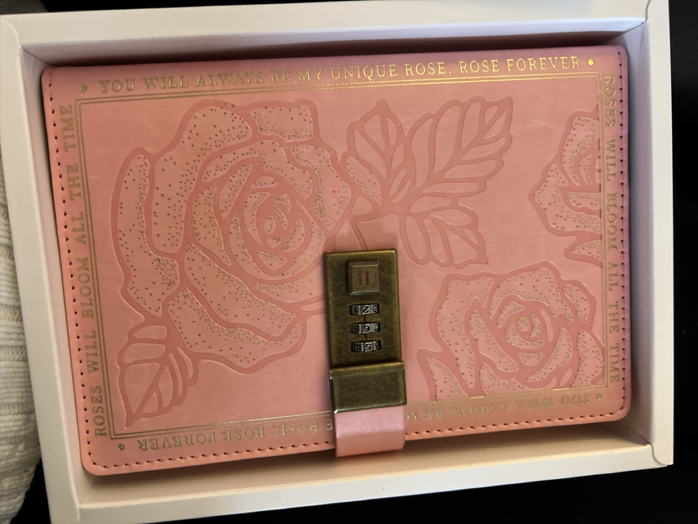 Tiefossi Rose Diary with Lock, Pink