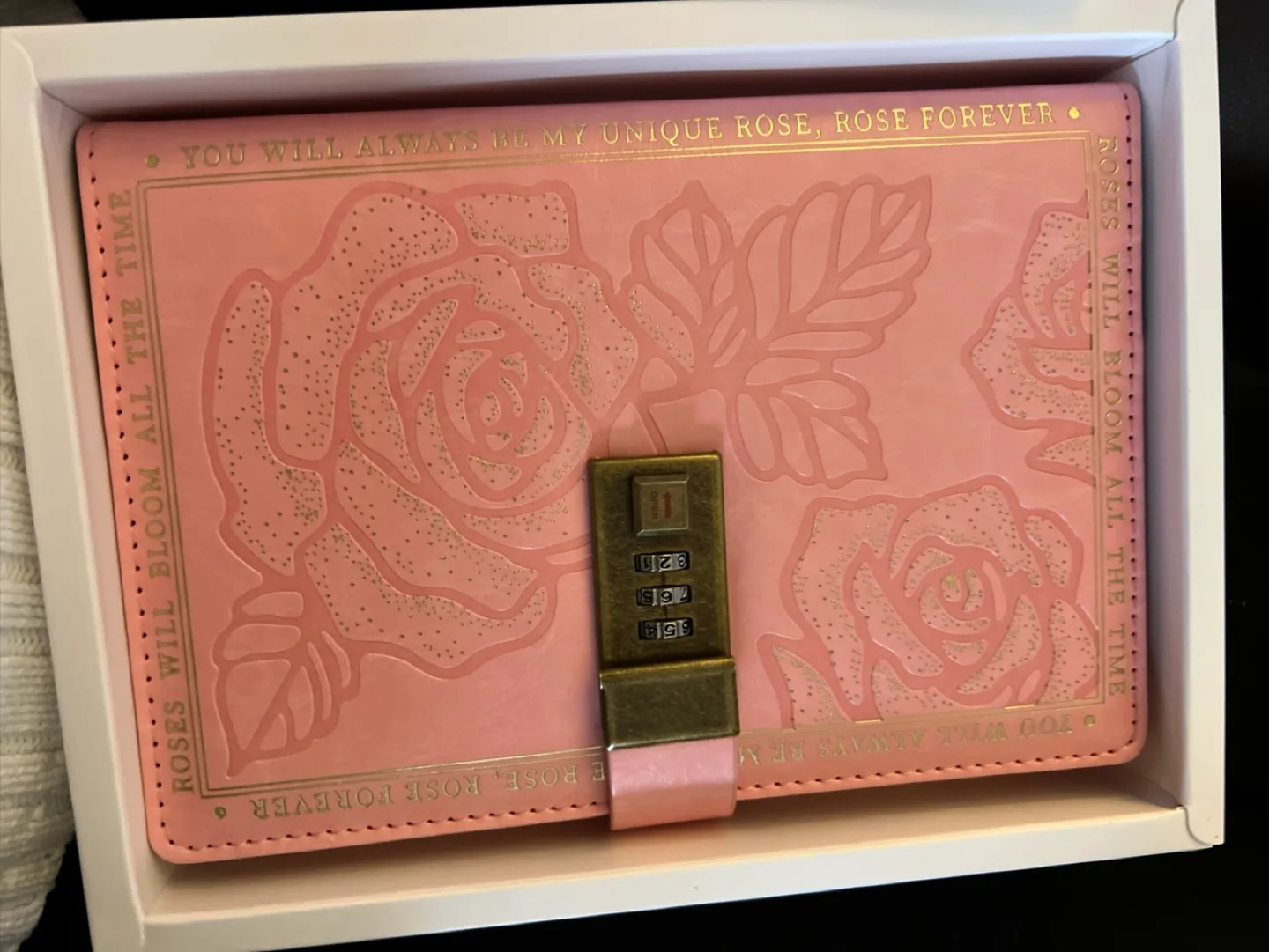 Tiefossi Rose Diary with Lock, Pink