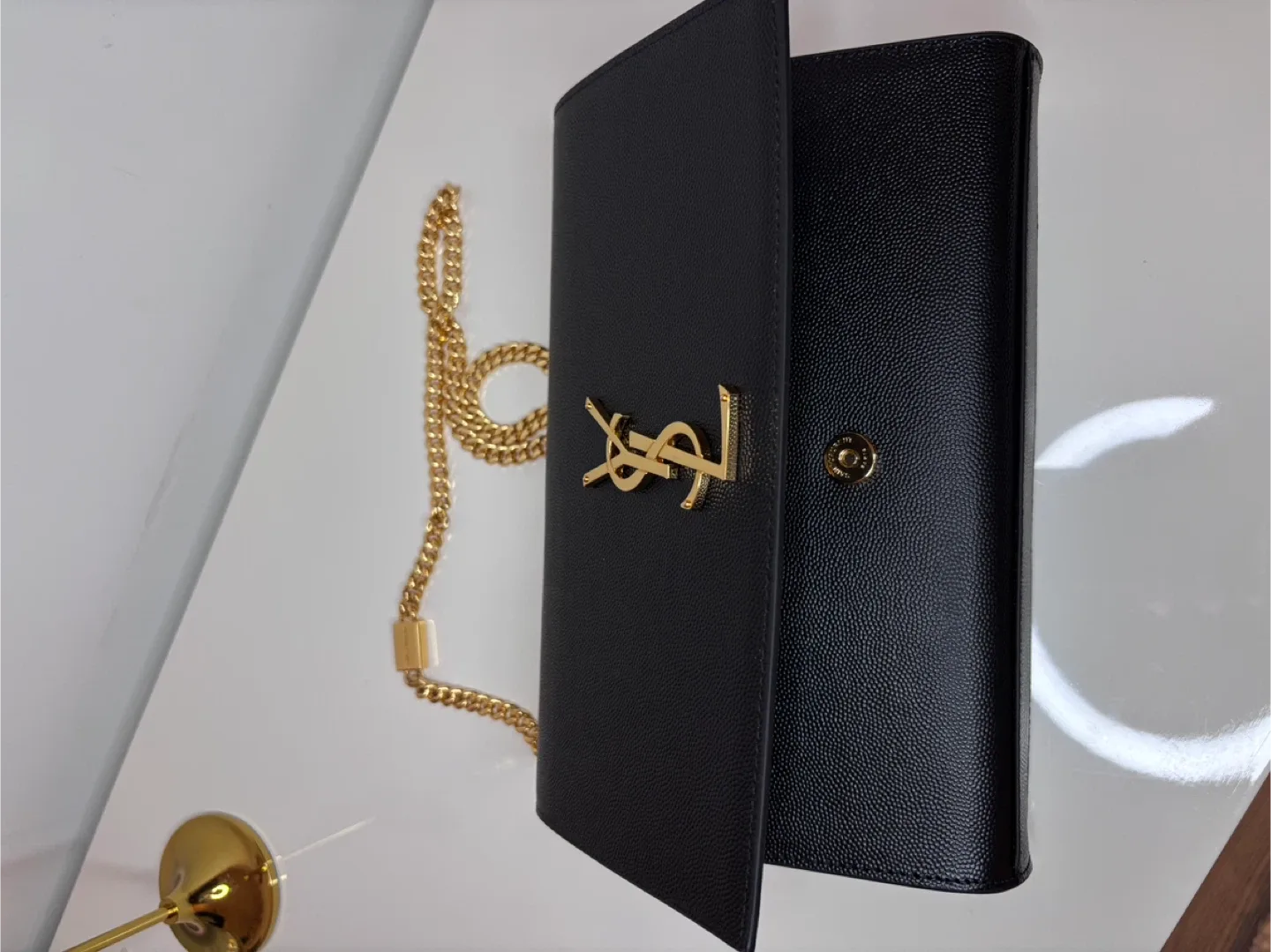 Saint Laurent YSL Kate Black Chain Wallet image indicator(4)