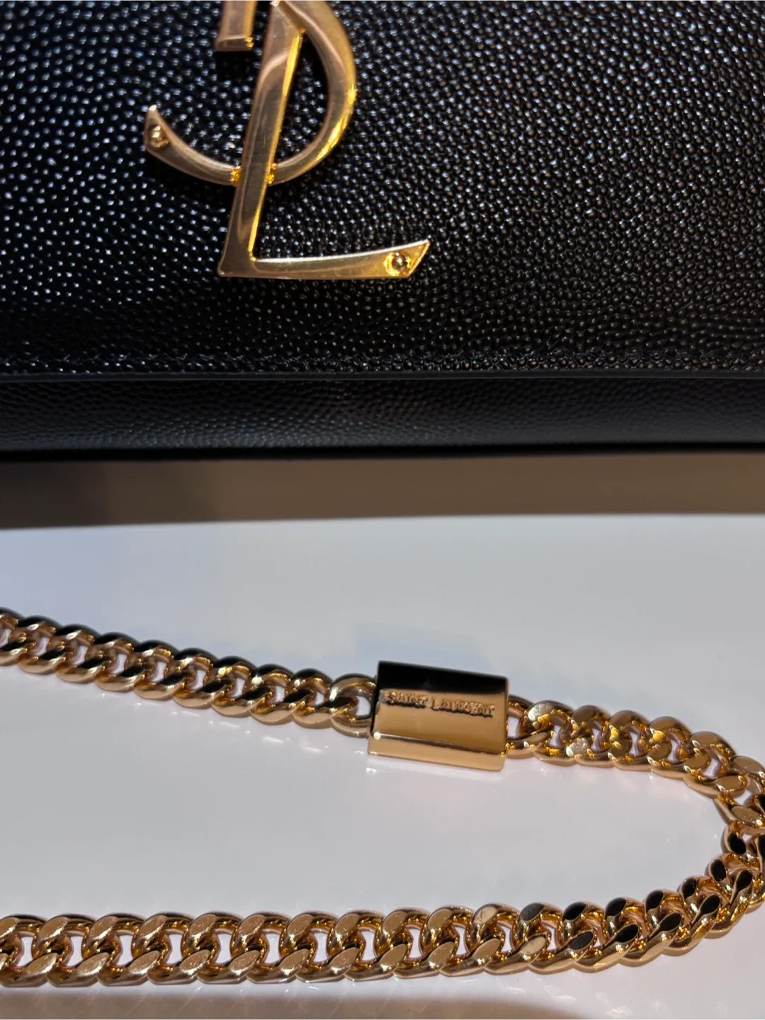 Saint Laurent YSL Kate Black Chain Wallet image indicator(3)