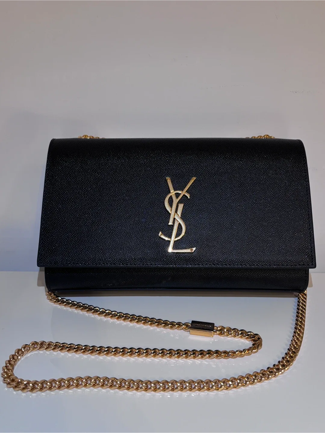 Saint Laurent YSL Kate Black Chain Wallet