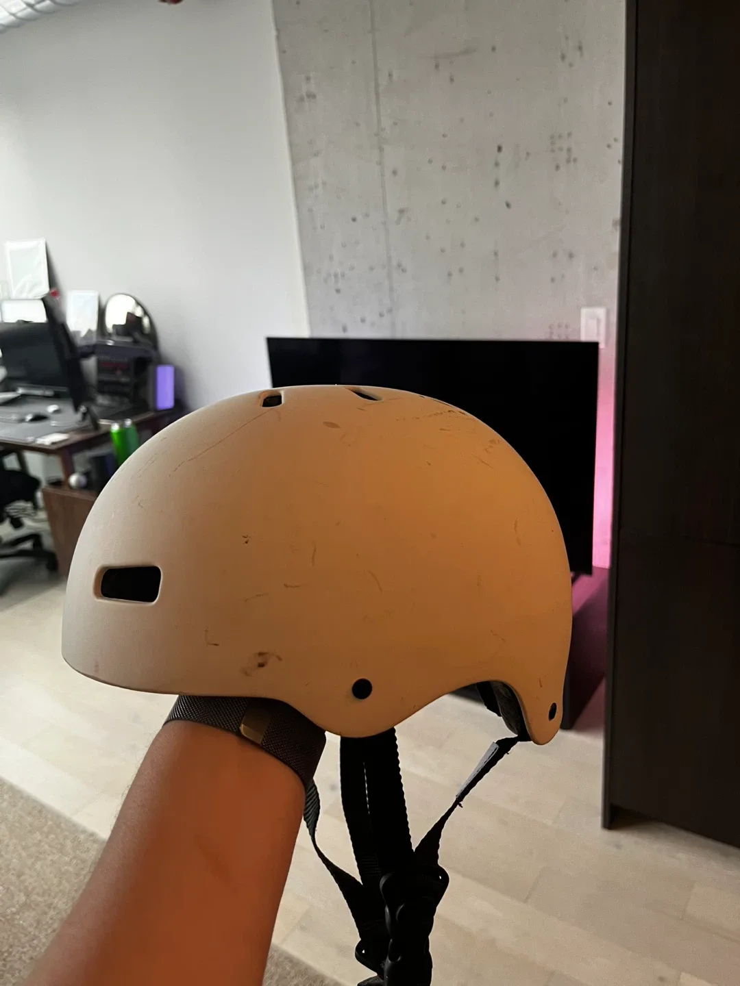 Red Trace Helmet with Yeti Sticker image indicator(3)