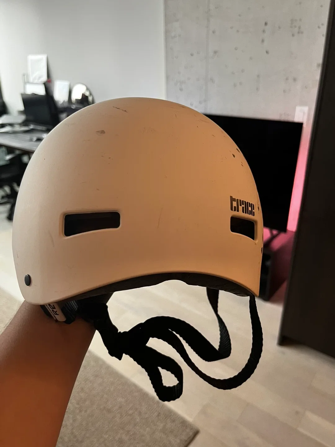 Red Trace Helmet with Yeti Sticker image indicator(4)