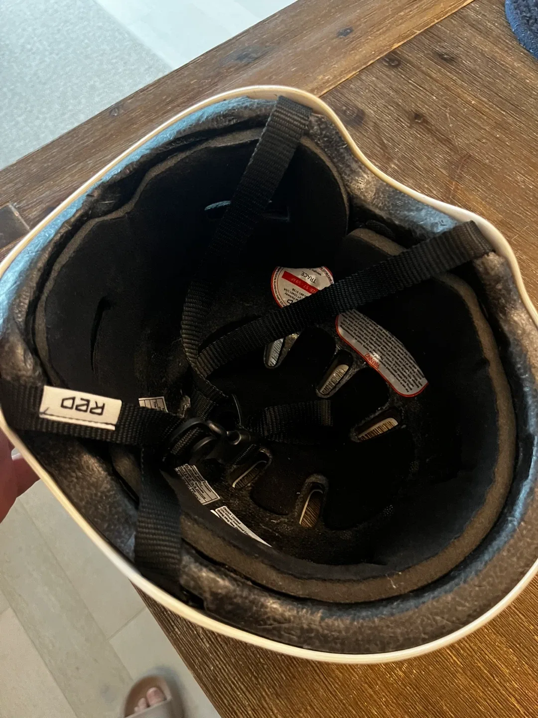 Red Trace Helmet with Yeti Sticker image indicator(5)