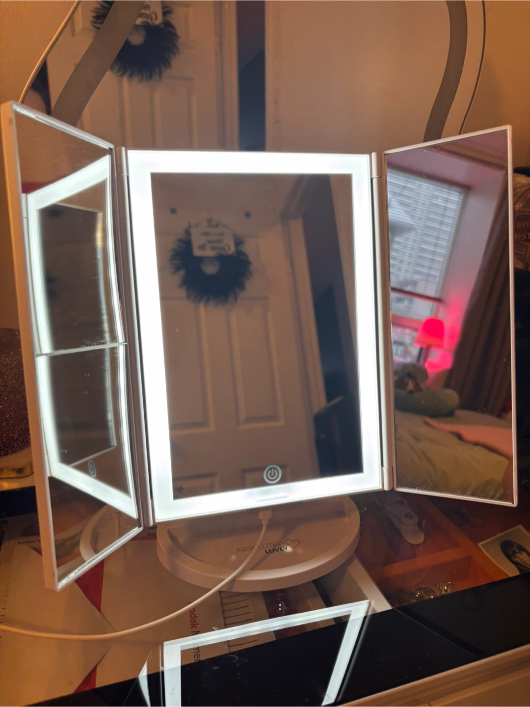 Tri-Fold LED Makeup Mirror - photo 2