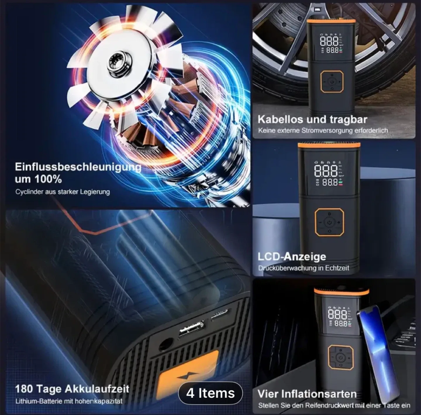 8-in-1Portable Jump Starter with Air Compressor image indicator(4)