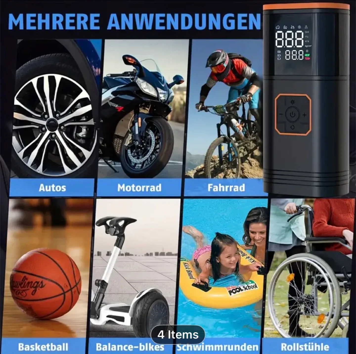 8-in-1Portable Jump Starter with Air Compressor image indicator(5)