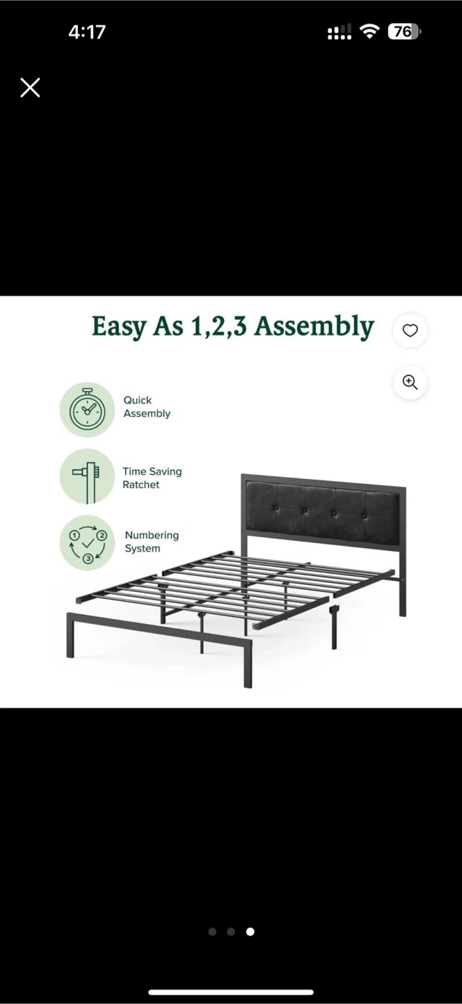 Queen Size Bed Frame with Headboard - photo 3