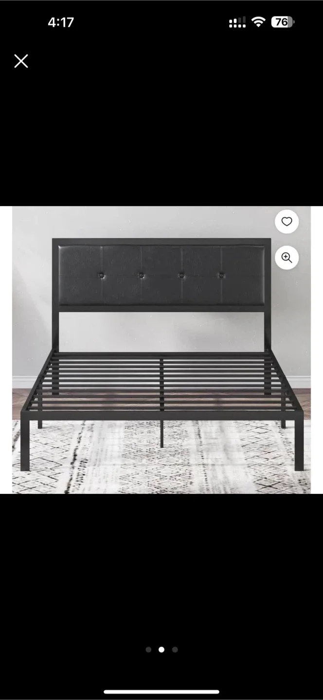 Queen Size Bed Frame with Headboard image indicator(2)