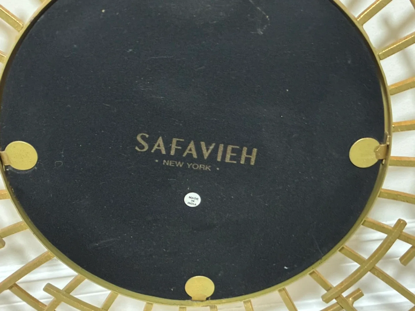 Safavieh Gold Sunburst Wall Mirror image indicator(6)
