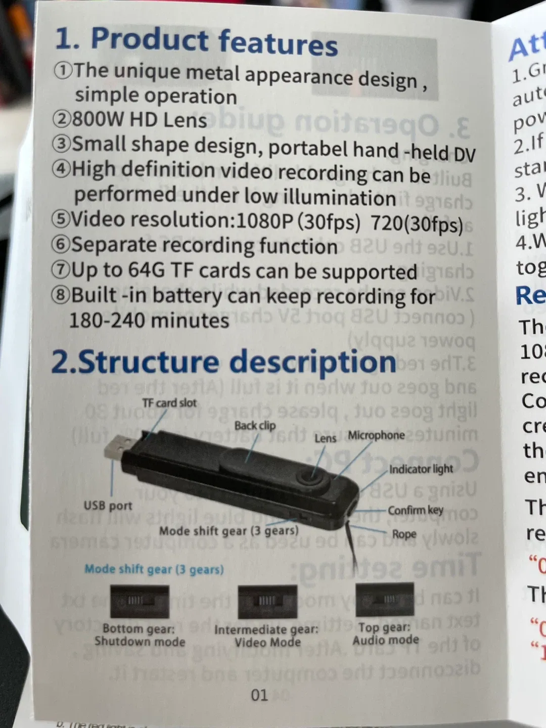 HM111 Mini body Camera - Portable DV Camera image indicator(3)