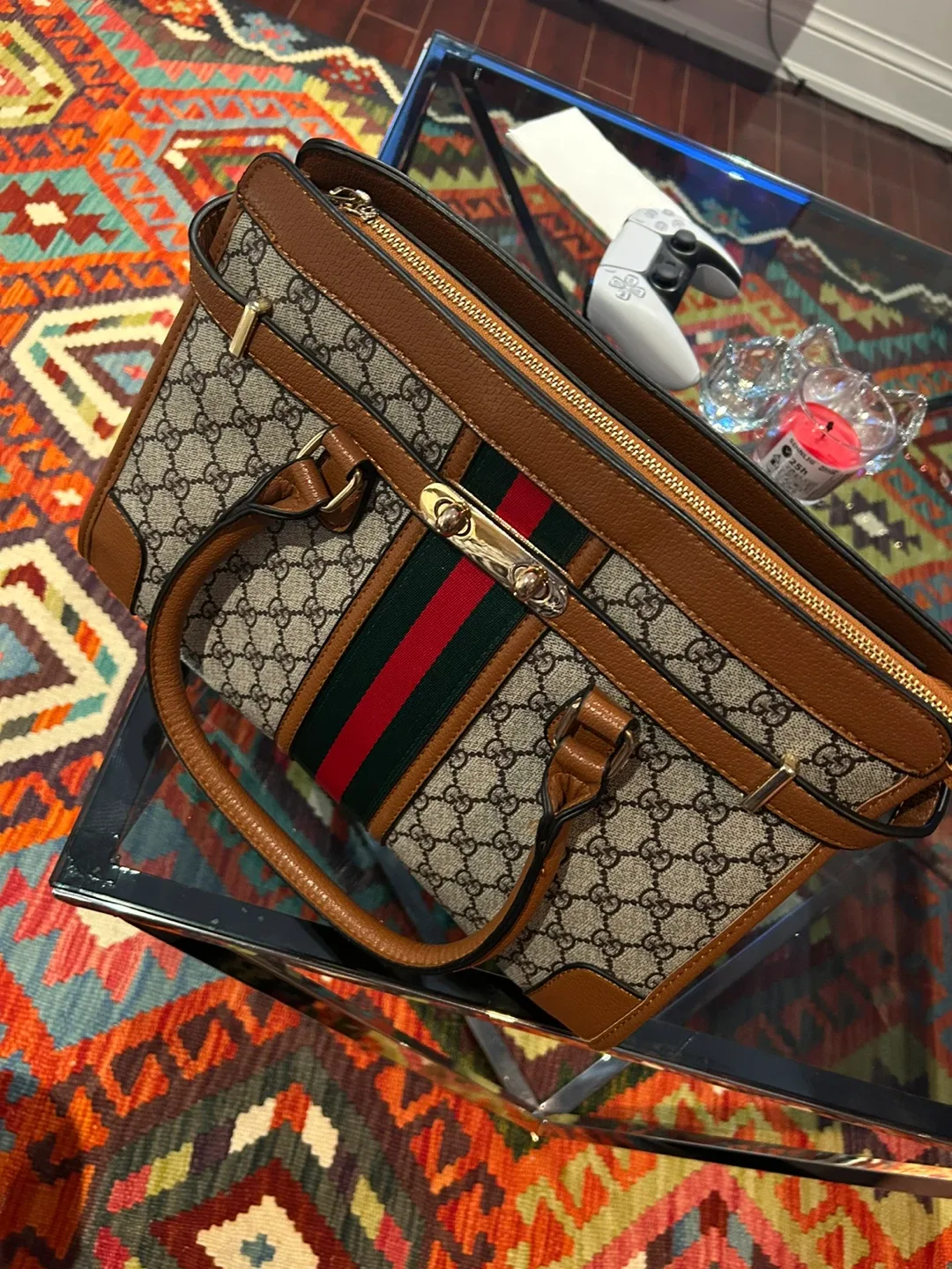Gucci Inspired Brown Handbag image indicator(4)