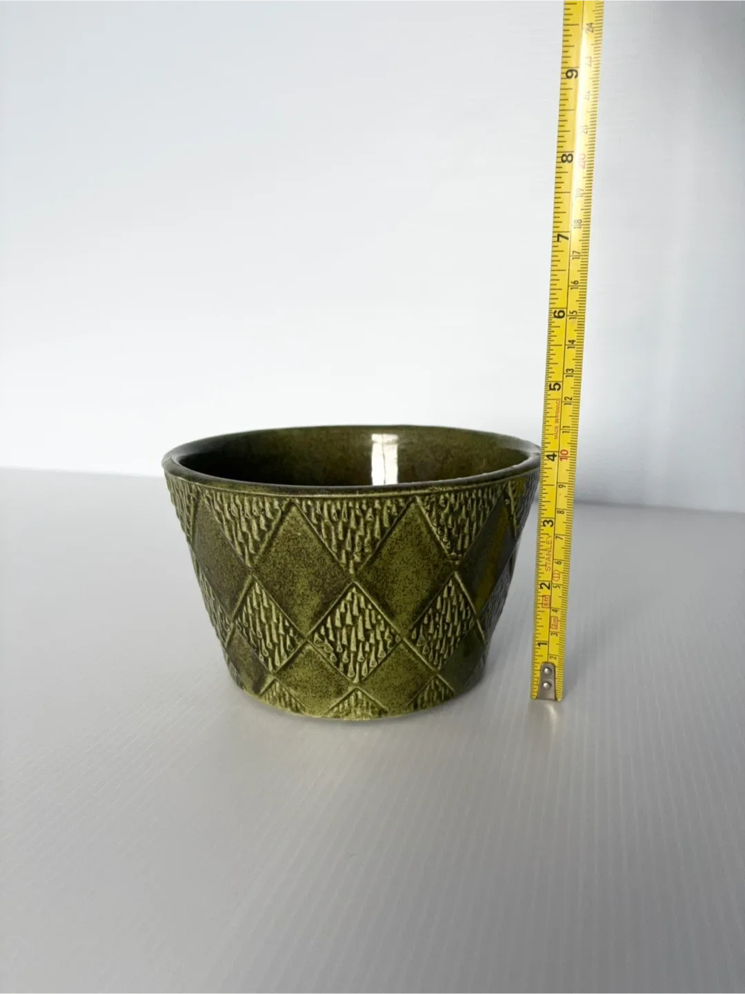 Vintage mcm Floraline 572 Green Planter McCoy Pottery USA image indicator(2)