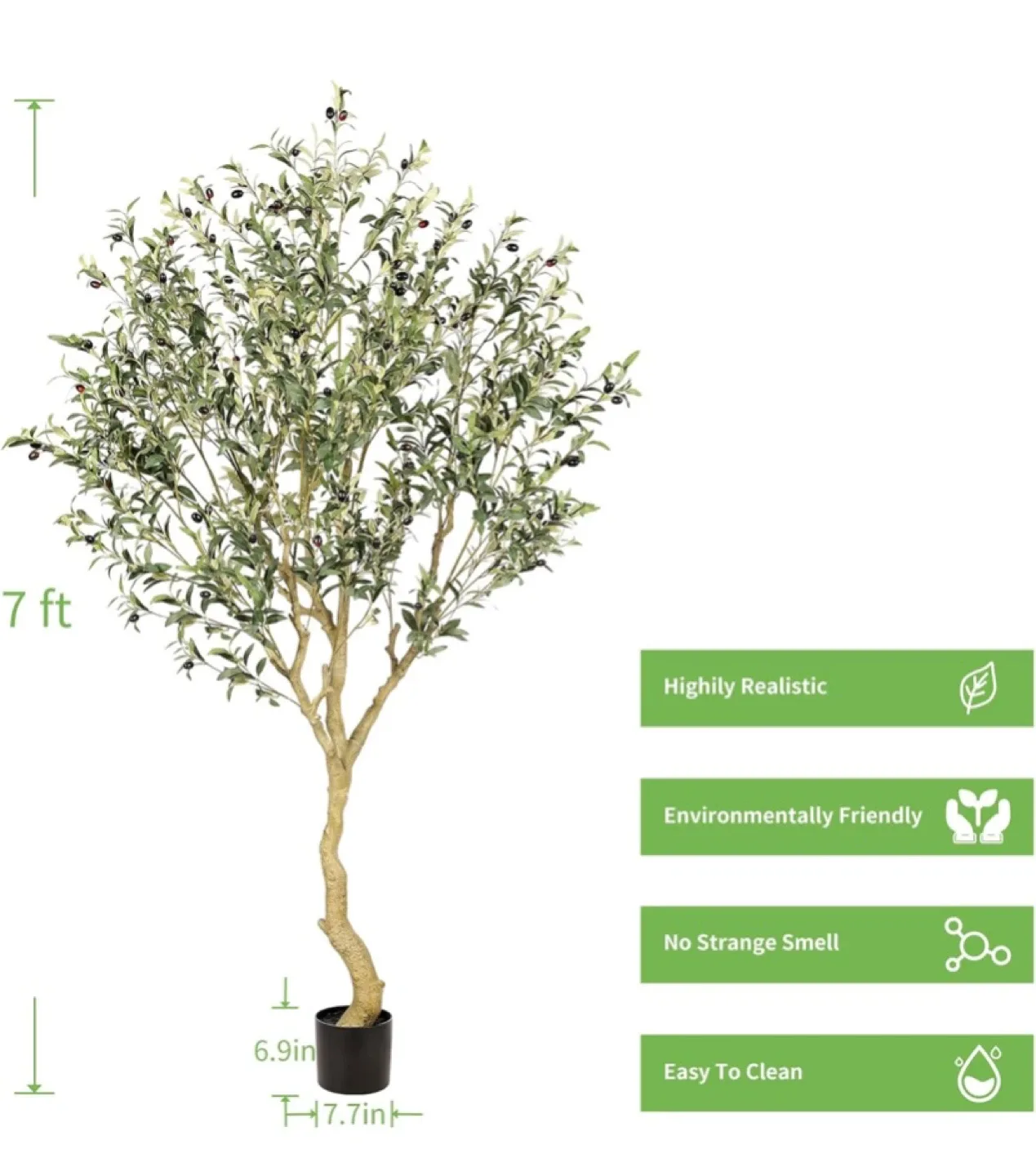 New Realead 7FT Artificial Olive Tree image indicator(4)