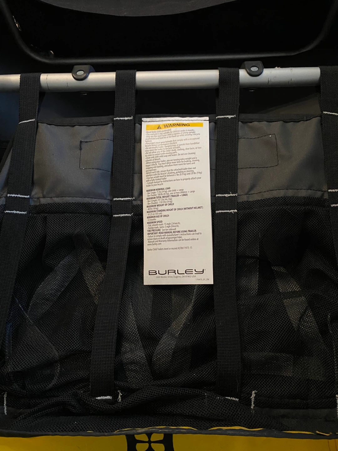 Burley Child Bike Trailer - Yellow/Black - photo 4