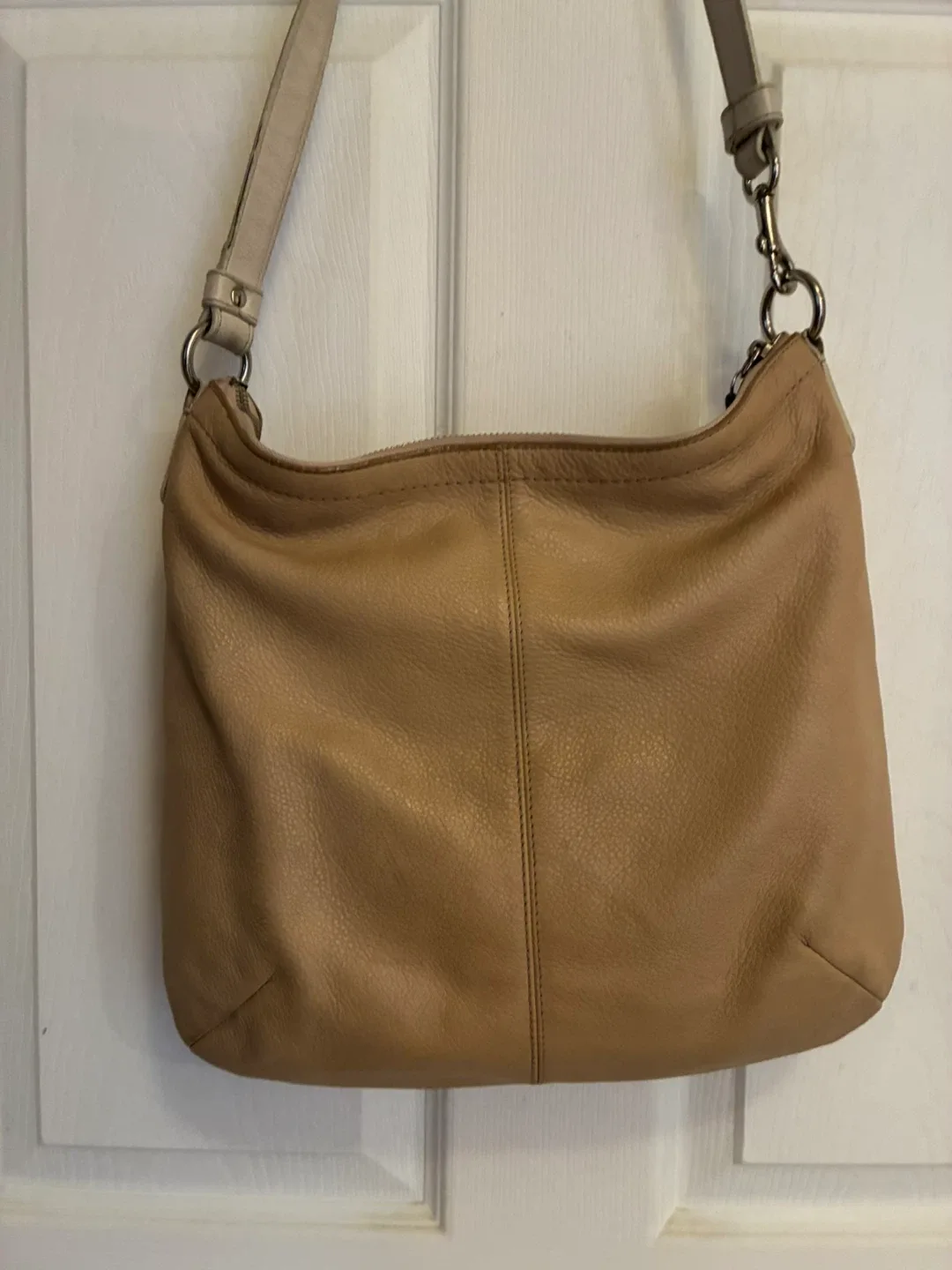 Coach Leather Shoulder Bag - Beige image indicator(2)