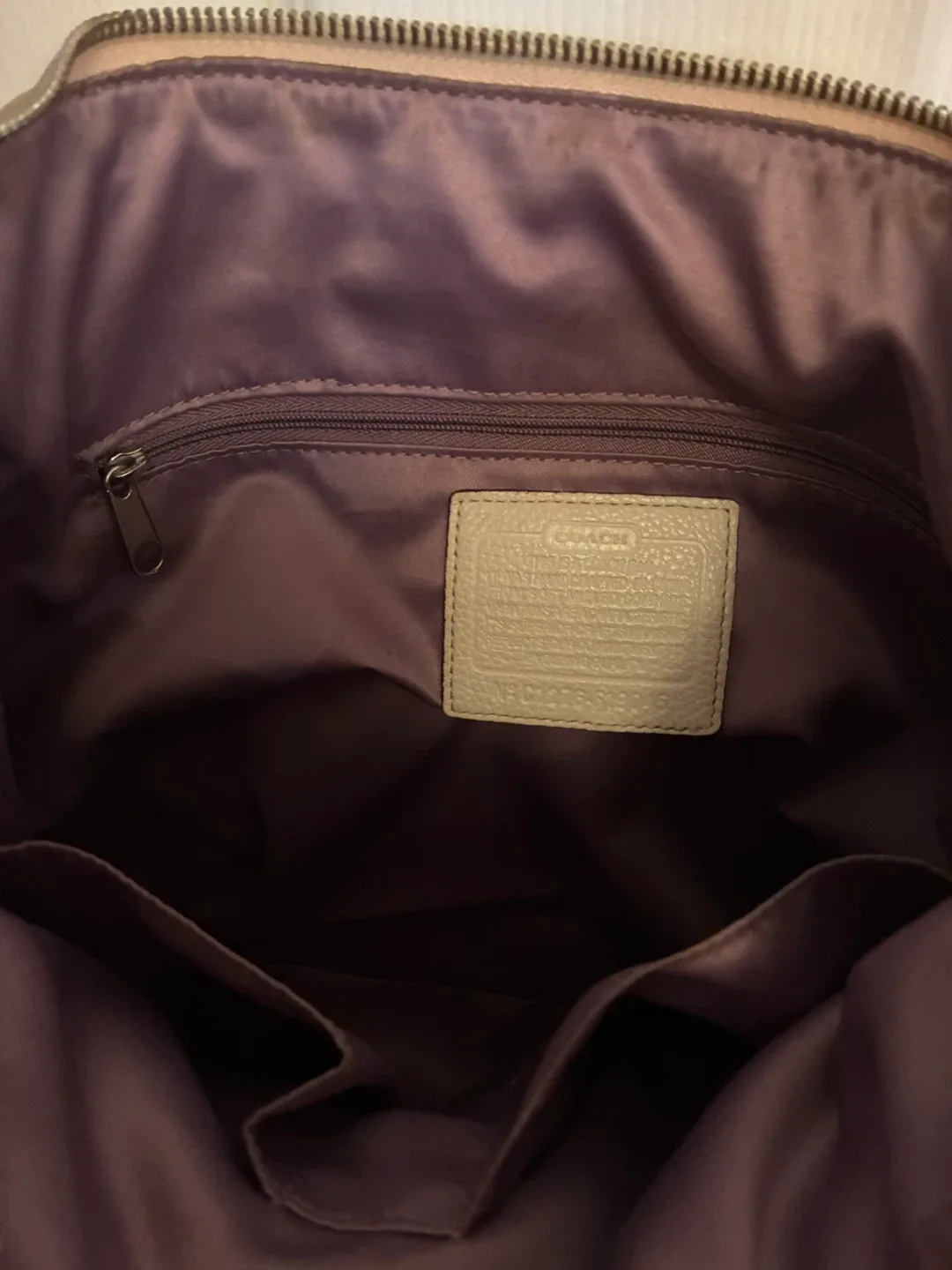 Coach Leather Shoulder Bag - Beige image indicator(6)