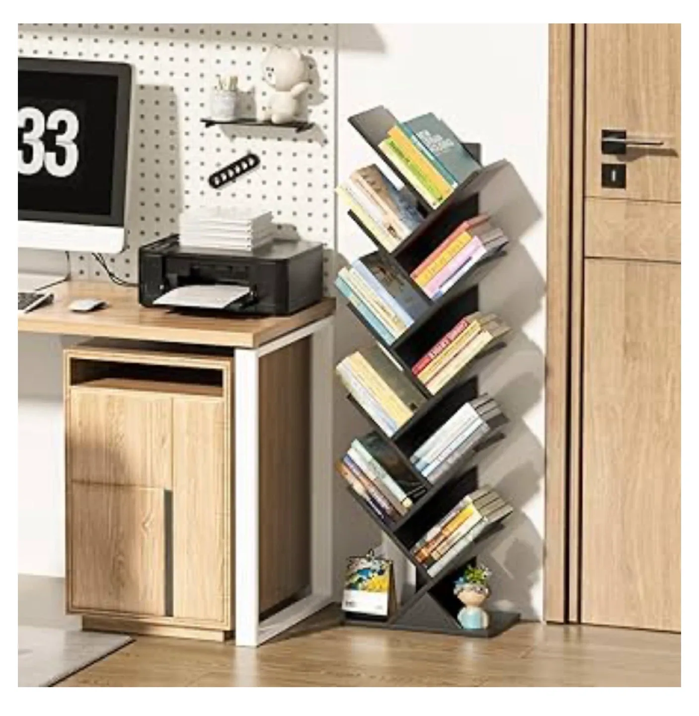 10-Tier Tree Bookshelf - Mysterious Black image indicator(3)