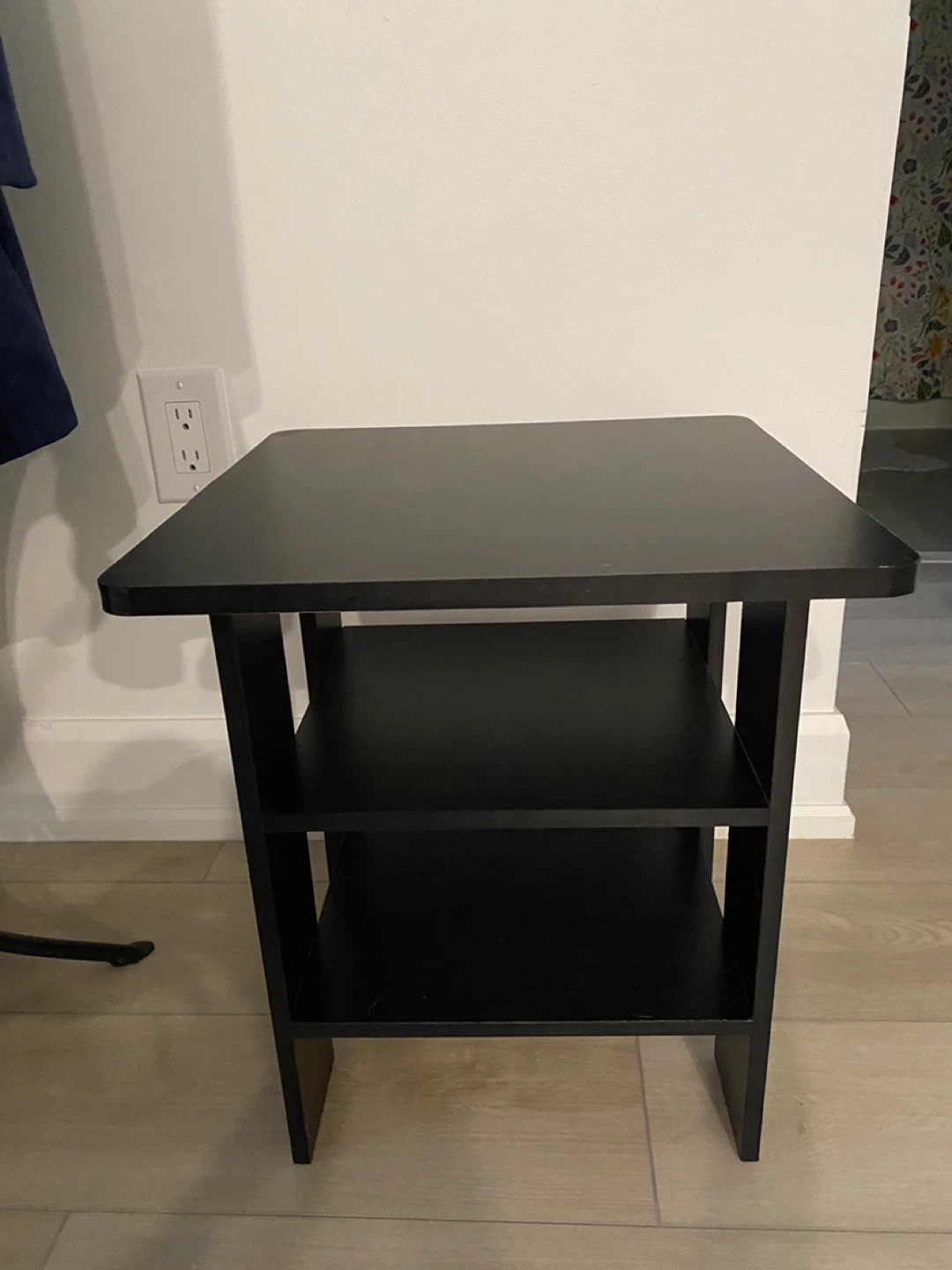 Black 3-Tier Side Table