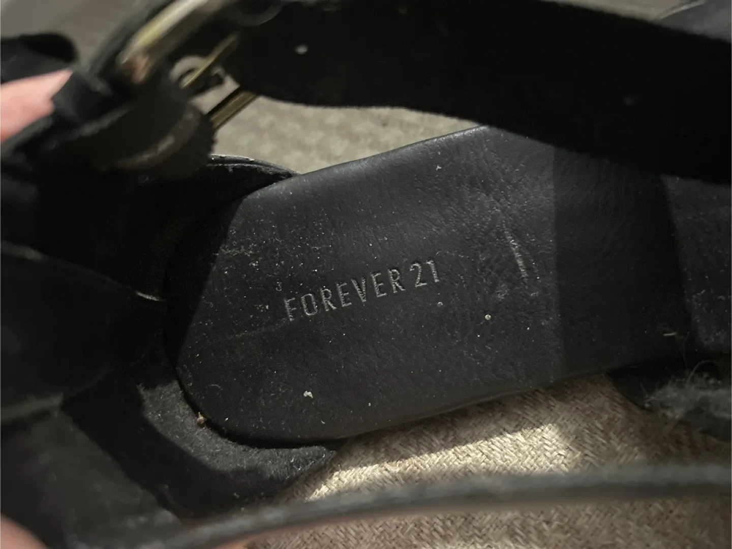 Forever 21 Black Sandals 🥕 image indicator(2)