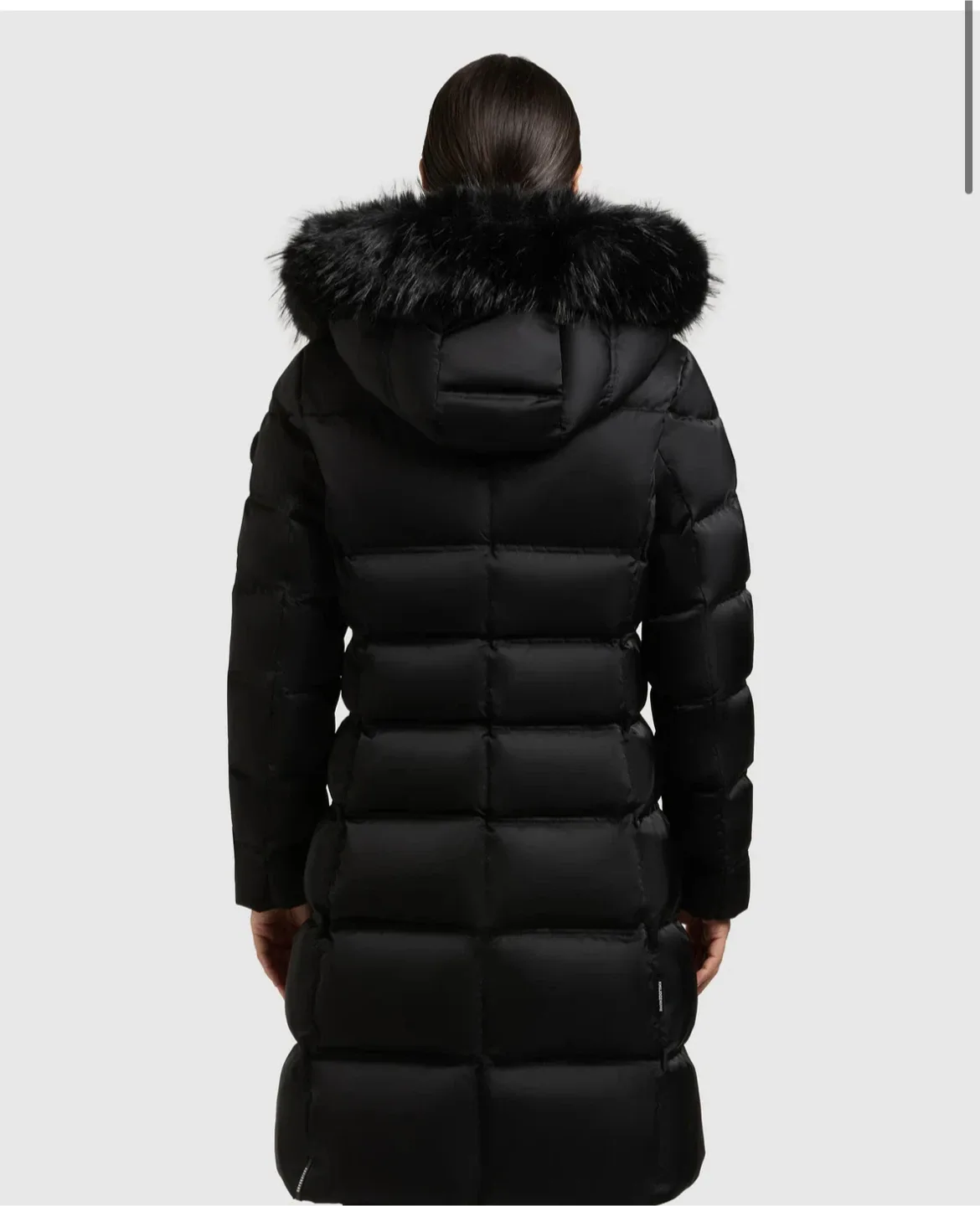 Soia & Kyo Black Down Coat with Fur Hood thumbnail