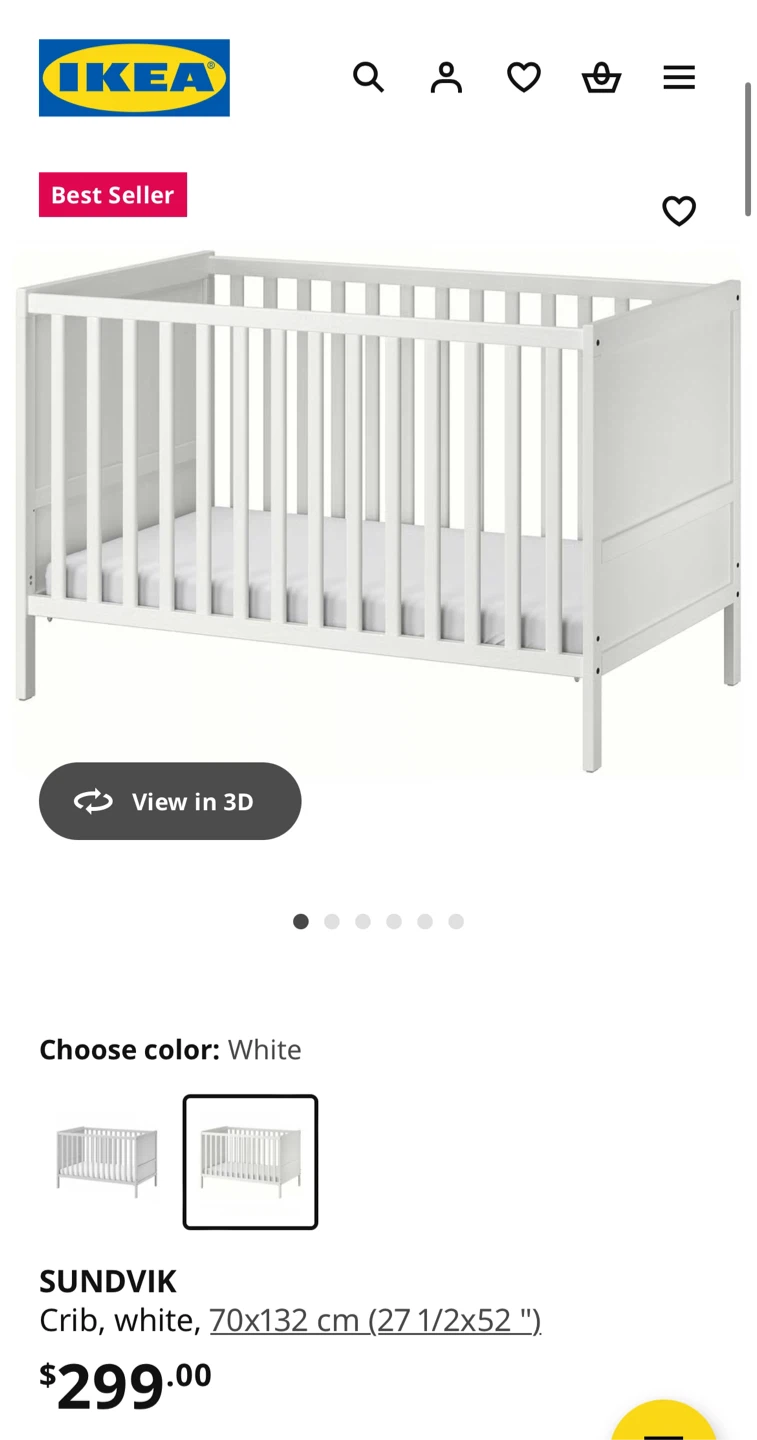 IKEA Sundvik White Crib (70x132 cm) - photo 4