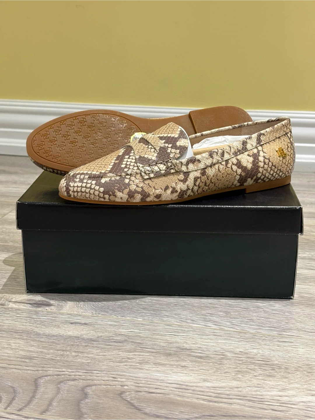 Lauren Ralph Lauren Snakeskin Adison Loafer