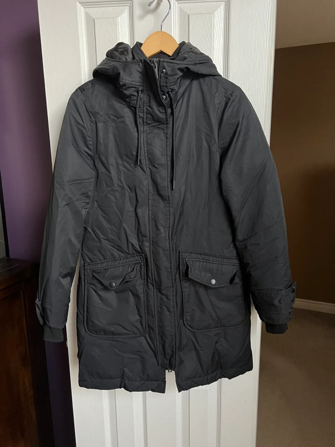 Reitmans Black Winter Coat - Size xs/small thumbnail
