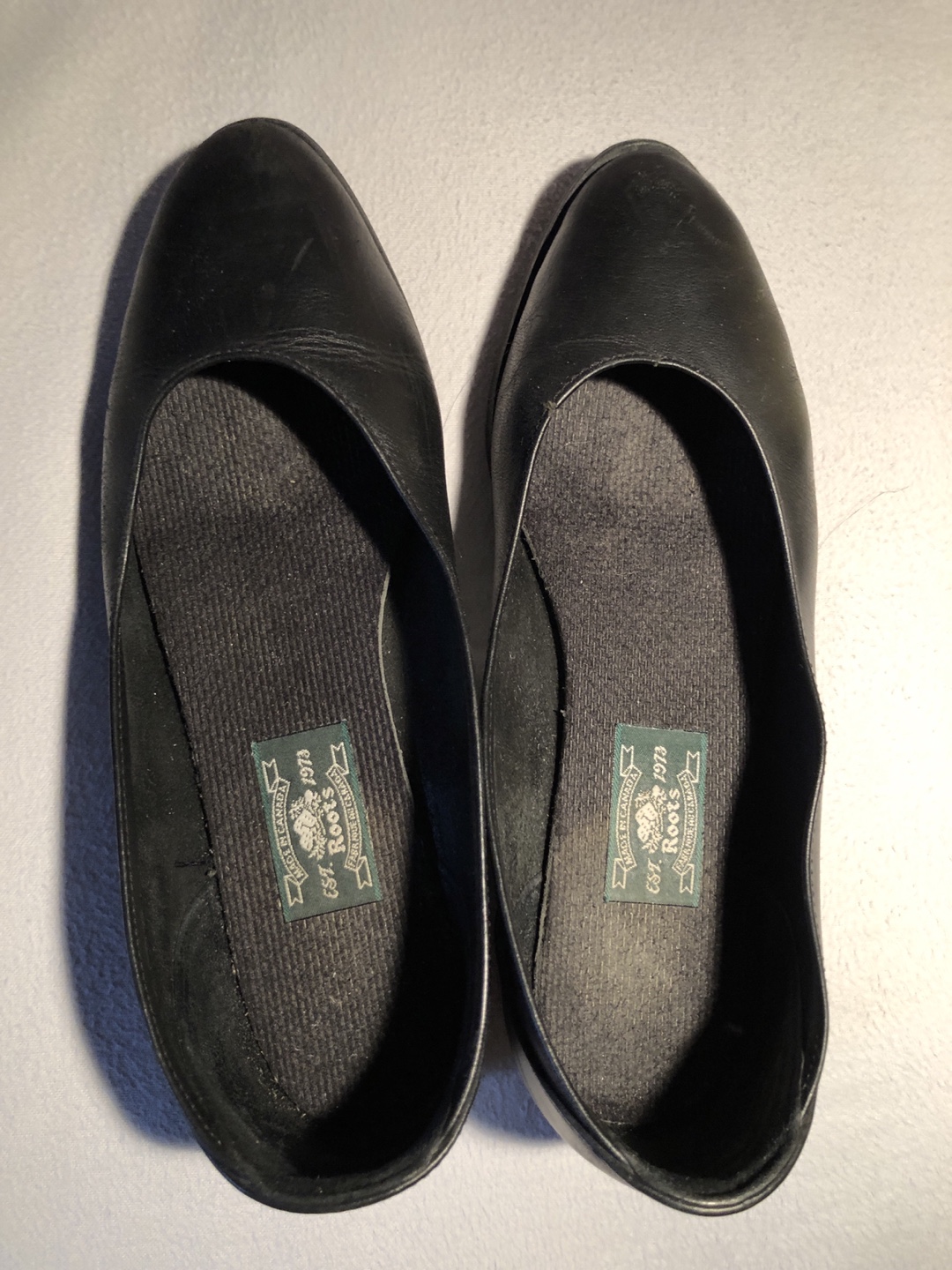 Vintage Roots Black Leather Flats - Size 8.5