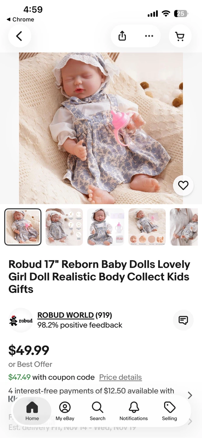 Robud 17" Reborn Baby Doll - New in Box! - photo 3