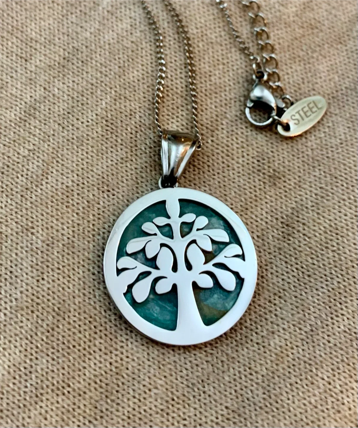 Tree of Life Pendant Necklace - Steel