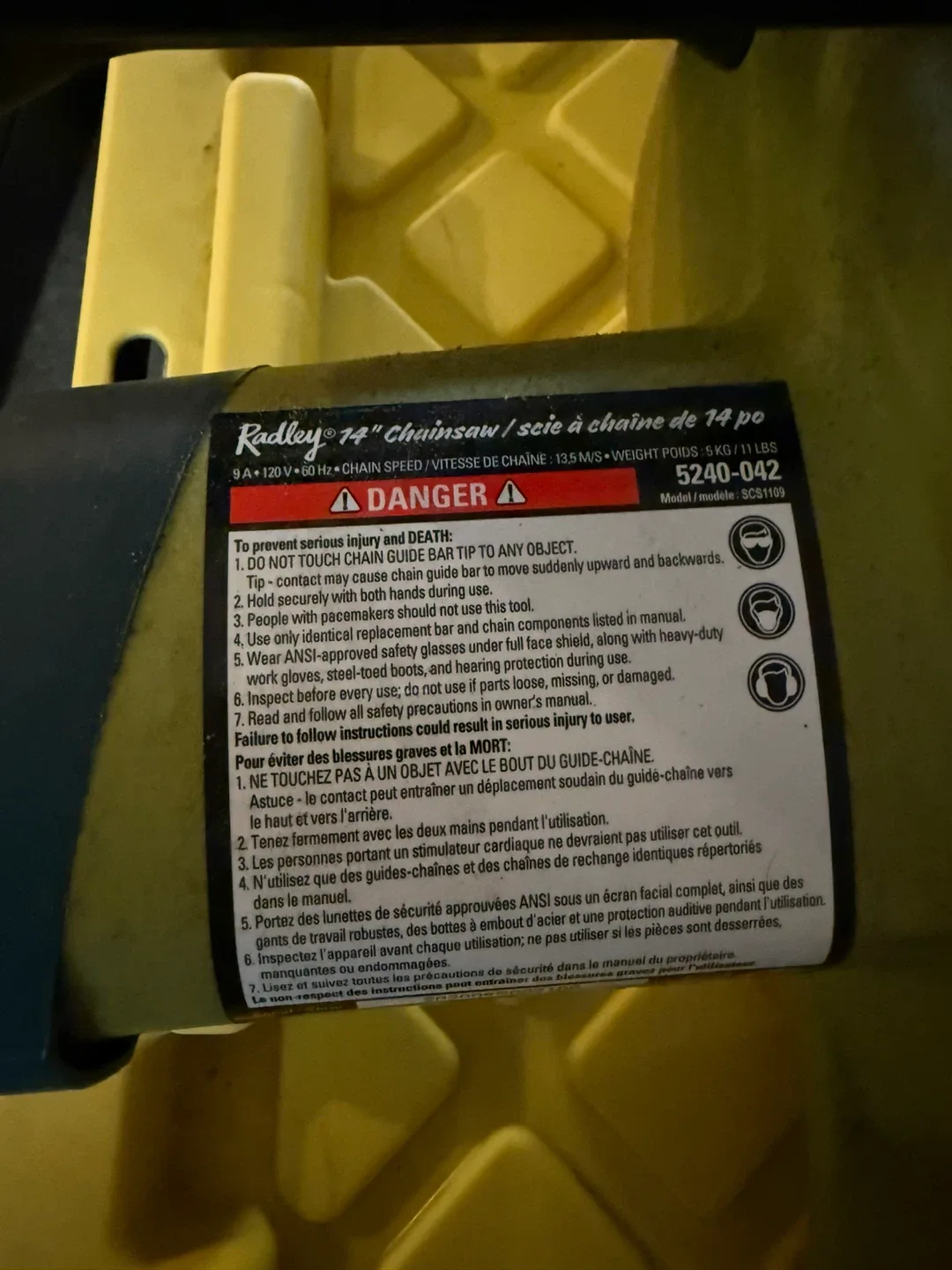 Ryobi Radley 14" Chainsaw - Model 5240-042 image indicator(2)