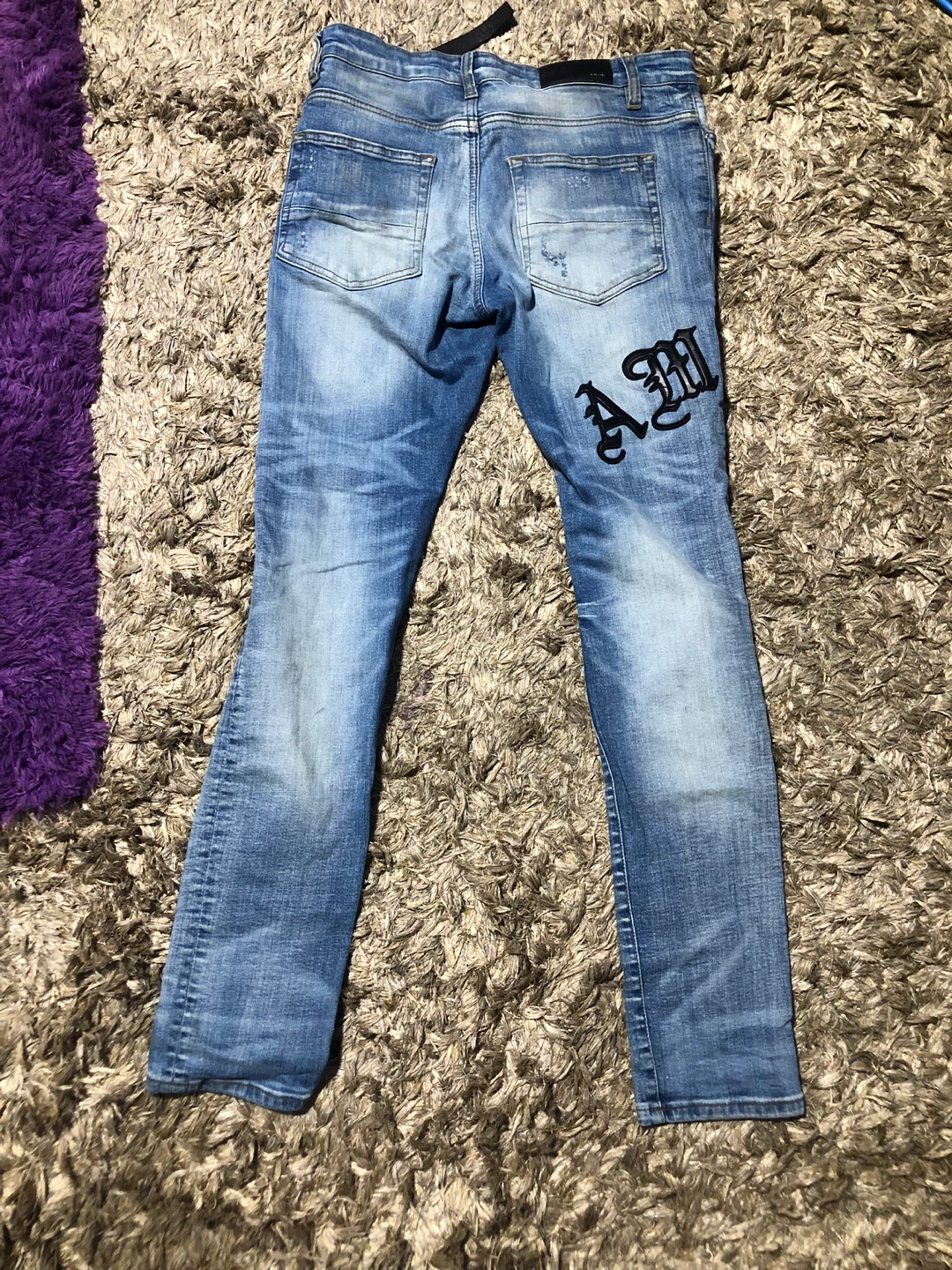 Amiri Distressed Denim Jeans, Size 32 - photo 3