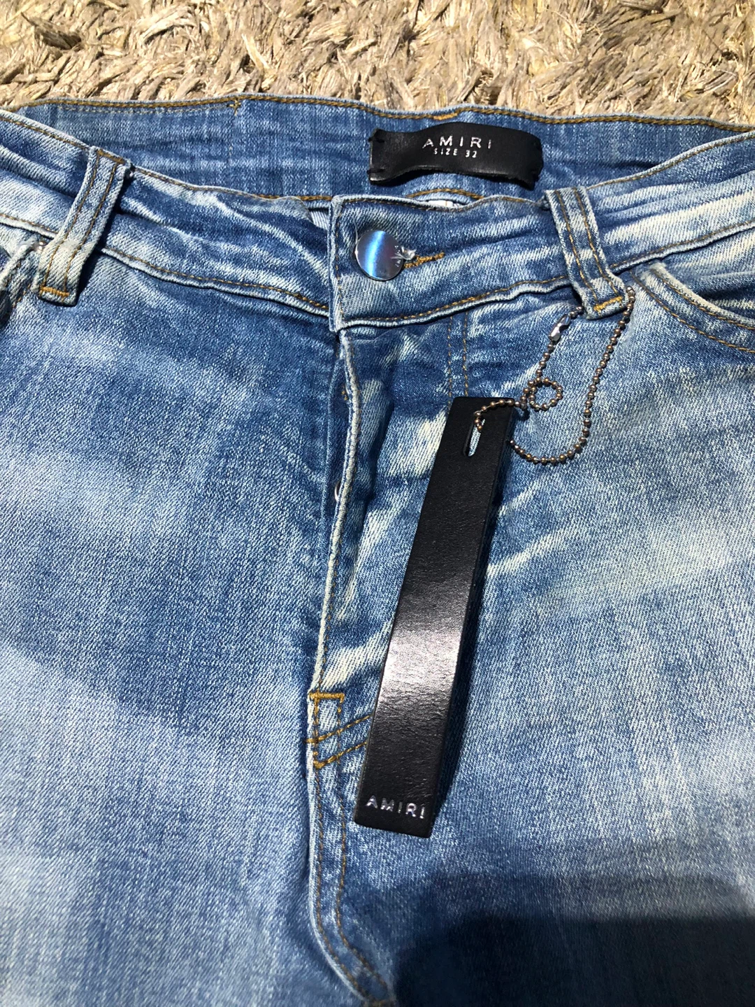 Amiri Distressed Denim Jeans, Size 32 - photo 2