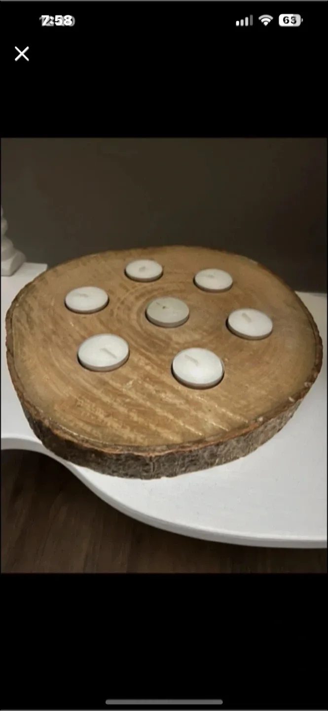 Wooden Tea Light Candle Holder thumbnail